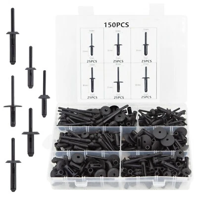 150Pcs Front Hood Bumper Nylon Blind Rivets For Dodge Challenger 6500898 Foto 1 de 4