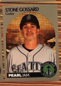 PEARL JAM Seattle Baseball Card - Stone Gossard BAT - 2018 home shows trading