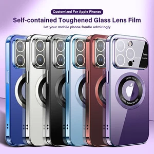 For iPhone 14 13 15 Pro Max Plus Magsafe Case Window Glass Lens Camera Protector - Picture 1 of 21