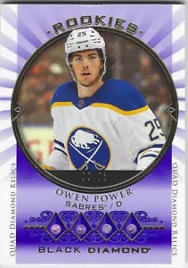 2022-23 Upper Deck Black Diamond Owen Power Quad Diamond Relics Rookie /25 - Picture 1 of 1