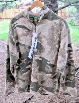 NWT Discontinued Cabela's Outfitter Berber Fleece zip Pullover Sweater Jacket - Image 1 of 4