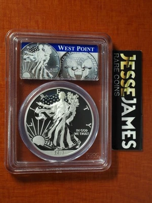 2013 W ENHANCED SILVER EAGLE PCGS MS70 FIRST STRIKE FROM WEST POINT SET - Image 1 of 2