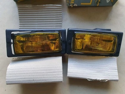 RENAULT 5 GT TURBO NEW GENUINE PHASE 2 AMBER YELLOW FRONT FOG DRIVING LAMPS SET - Image 1 of 4