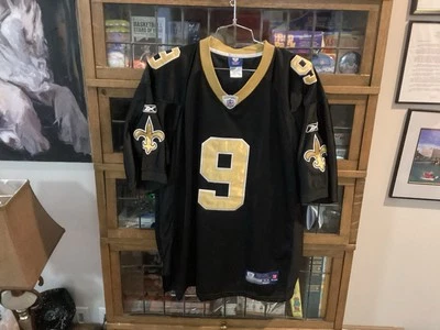Camiseta deportiva de colección Drew Brees #9 New Orleans Saints REEBOK ON FIELD negra cosida talla 54 XXL Foto 1 de 4