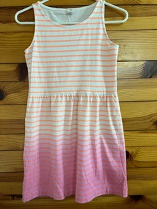 Crewcuts Peach Pink Ombre Striped Tank Top Dress EUC Girls Size 14 - Picture 1 of 2