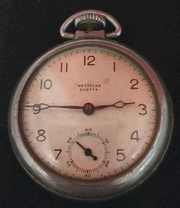 Westclox "SCOTTY" Dollar Vintage Watch Pocket Watch Runs Great - Picture 1 of 3