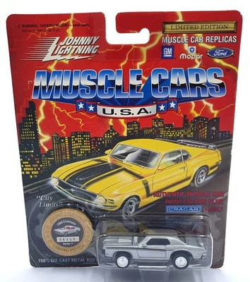 Johnny Lightning escala 1/64 200-210 - Muscle Cars 1969 Mercury Eliminator plateado Foto 1 de 4