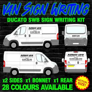passend für FIAT DUCATO L1 SWB CUSTOM BUSINESS VAN SCHILD SCHREIBSET GRAFIK AUFKLEBER - Bild 1 von 4