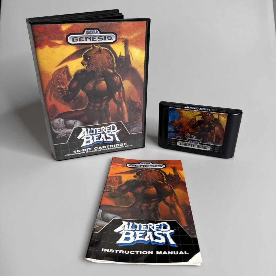 Videojuego Sega Genesis Altered Beast 100% completo con caja e instrucciones 1989 Foto 1 de 4