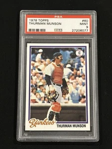 Topps #60 Thurman Munson 1978 PSA 9 como nuevo Yankees - Imagen 1 de 2