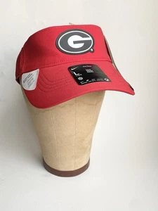 New Georgia Bulldogs UGA Nike Red Ace Visor Hat L Football Team Issue Adjustable - Picture 1 of 15