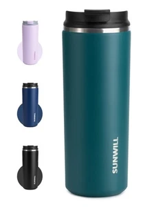 Travel Coffee Mug with Lid Leak Proof Tumbler Stainless Steel 16 oz Insulated... - Picture 1 of 6
