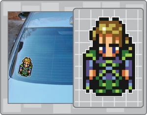 EDGAR FIGARO da Final Fantasy decalcomania vinile #1 adesivo sprite per auto laptop - Foto 1 di 1