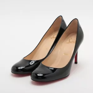 Zapatos de salón Christian Louboutin Miss GENA 85 charol para mujer talla 35 EE. UU. 5 negros - Imagen 1 de 11