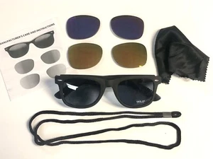 Stylish Sunglasses With Extra Lenses & Lanyard NEW) - Picture 1 of 7
