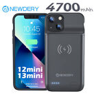 NEWDERY Wireless Battery Charger Case For iPhone 13 mini 12 Mini Battery Pack
