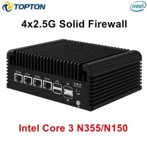 Firewall Intel Core i3 N355 N150 4x2.5G Type-C 2*NVMe 2*SATA Fanless NAS Server - Picture 1 of 16