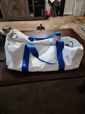 Halara Blue & White One Size Womens Gym Duffel Bag  - Image 1 of 4
