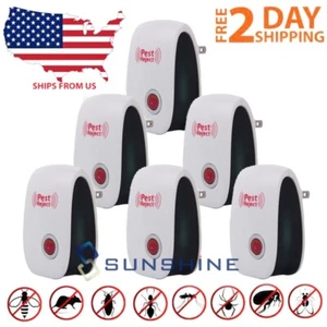 6 Electronic Bugs Repeller Reject Rats Squirrels Bat Mice Insect Flies Mosquito - Picture 1 of 15