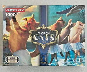 Schwanensee Katzen 1000 Teile Tanzen Ballett Ballerina Katzen Puzzle Neu A2Play - Bild 1 von 5