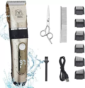 PET CLIPPERS Professional Heavy Duty Trimmer Thick Hair Dog Cat Grooming Kit New - Picture 1 of 12