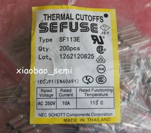 20PCS SF113E SEFUSE Cutoffs NEC Thermal Fuse 113°C 113 Degree 10A 250V - Picture 1 of 1