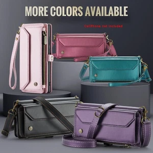 Trendy 3 in 1 Crossbody Phone Purse – PU Leather for Samsung Galaxy S22 Ultra - Picture 1 of 14
