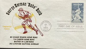 Cubiertas Centennial 2046 Babe Ruth D-251 60 HRS 714 HR 2209 RBI .342 BA - Imagen 1 de 1