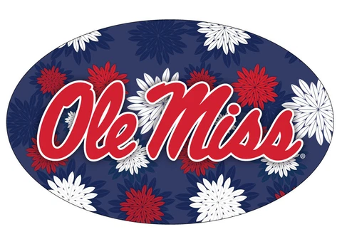 MISSISSIPPI OVAL FLORAL DESIGN MAGNET-OLE MISS REBELS CAR MAGNET-NEW FOR 2016! Cover