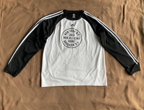 ADIDAS NBA BROOKLYN NETS SWEATSHIRT PULLOVER LARGE Cover