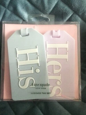 KATE SPADE HIS/HERS LUGGAGE TAG SET - NEW IN PACKAGE - Image 1 of 2