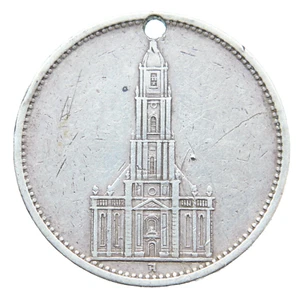 1935 GERMANY THIRD REICH 5 REICHSMARK COIN A POTSDAM CHURCH SILVER - Picture 1 of 2