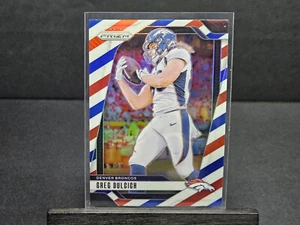 2024 Panini Prizm GREG DULCICH RED WHITE BLUE REFRACTOR #360 Denver Broncos - Picture 1 of 1