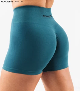 NEW ALPHALETE AMPLIFY GRAVITY SHORTS Titan Womens 4.5" S Small - Picture 1 of 3