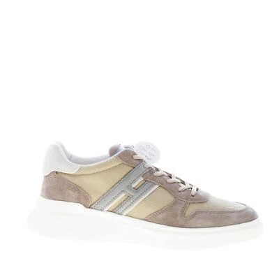 HOGAN Hombre Zapatos H580 Zapatilla Taupe Gris Gamuza Beige Tela HXM5800EF27N77641O Foto 1 de 4