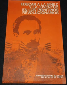 Póster Original Cubano 1984.Auténtico Genuino José Martí Historia Cuba.Revolución. - Imagen 1 de 7