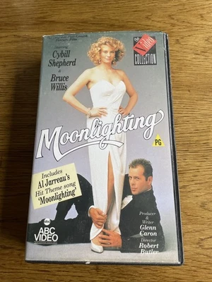 Moonlighting VHS 1985 Cybill Shepherd, Bruce Willis Full Length Premier Espisode - Image 1 of 3