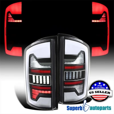 For 2002-2006 Dodge Ram 1500 2500 Full LED Matte Black Tail Lights Brake Lights Foto 1 de 4