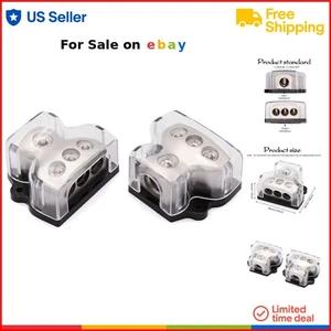 Power Distribution Block Car Audio 3-Way 1x 0 Gauge Input 3x 4 Gauge Output - Picture 1 of 9
