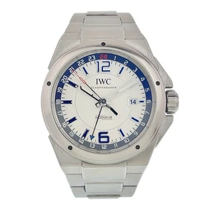 IWC Ingenieur Dual Time Steel Silver Dial 43mm Automatic Mens Watch IW324404 - Picture 1 of 10