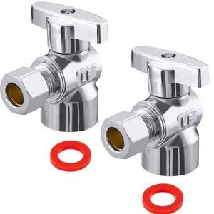 2 Stück Premium Messing verchromt 1/2" FIP Innengewinde x 3/8 Zoll Außendurchmesser kompr... - Bild 1 von 7