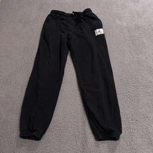 Jordan Pants Mens Small Black Jumpman Logo Flight Fleece Joggers Sweatpants - Picture 1 of 8