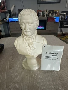 Vintage Amadeus Mozart Büste A Giannelli Made In Italy - Bild 1 von 7