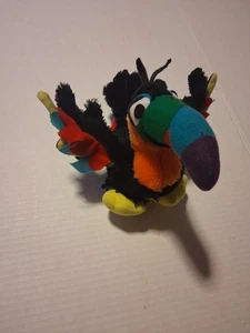 Vintage NANCO Tukan Plüschtier 7 Zoll tropischer Vogel Stofftier 1997 ohne Etikett - Bild 1 von 4