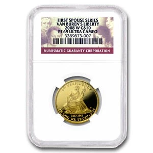 2008-W 1/2 oz Proof Gold Van Buren's Liberty PF-69 NGC - Image 1 of 3
