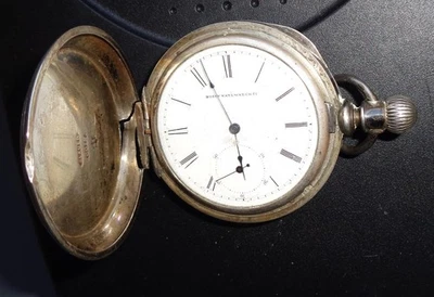1883 Elgin National Watch Co Coin Silver Hunter Case Pocket Watch 16S Grd 92 11J - Image 1 of 4