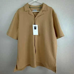 Ike Behar Button Up Hemd Kurzarm Herren Strukturiert Gr. XL Neu mit Etikett - Bild 1 von 4