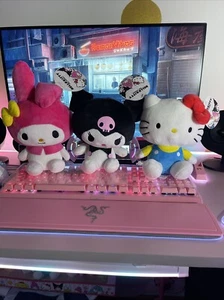 2023 Sanrio Hello Kitty Friends 3 7” Plush Stuffed Animals My Melody Kuromi Set - Picture 1 of 8