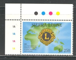 SIERRA LEONE 1992, LIONS INTERNATIONAL - 75TH ANNIVERSARY, Scott 1603, MNH - Picture 1 of 1
