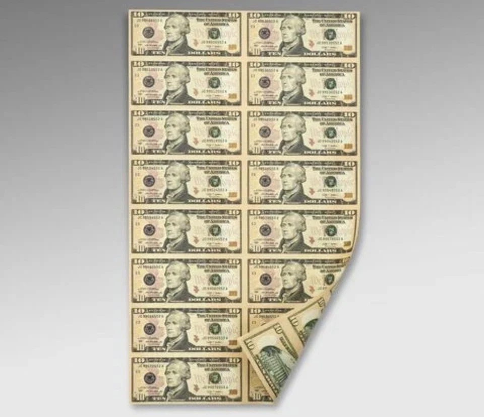 2009 $10: 16-Note Sheet Un Cut - Image 1 of 1